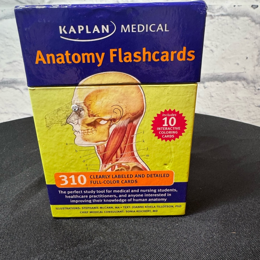 Kaplan Medical's Anatomy Flashcards - Blue and Yellow